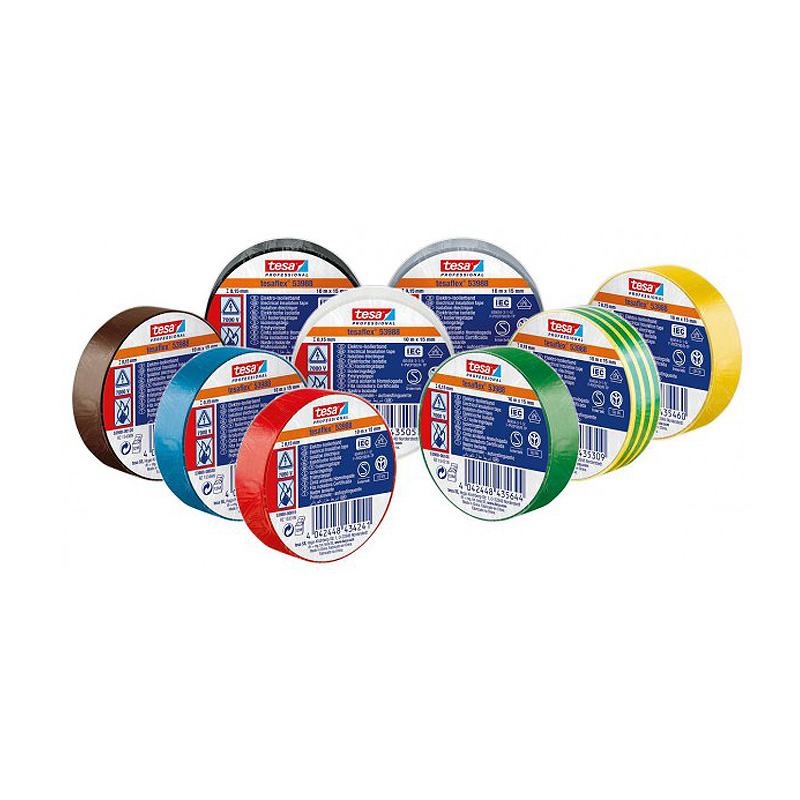 Стрічка ізоляційна, ПВХ, ширина19 мм, довж. 20 м, товщ.0.15 мм, TESA